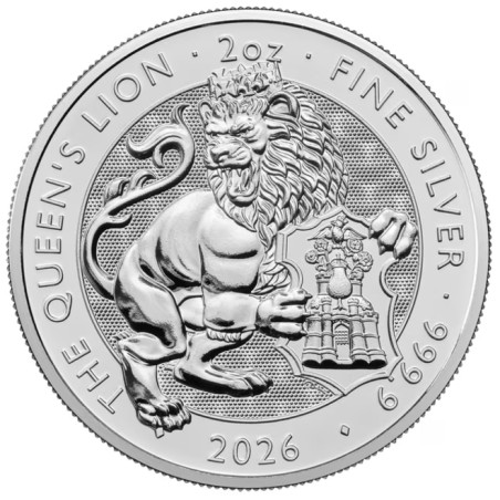 Strieborná minca 2 Oz The Tudor Beasts Queens Lion 2026