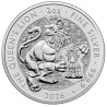 Strieborná minca 2 Oz The Tudor Beasts Queens Lion 2026