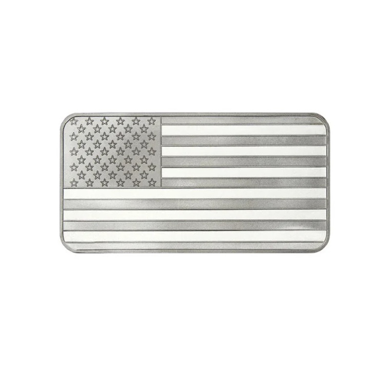 Strieborný zliatok 10 Oz American Flag
