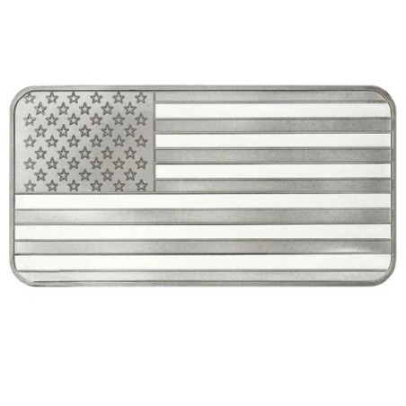 Strieborný zliatok 10 Oz American Flag
