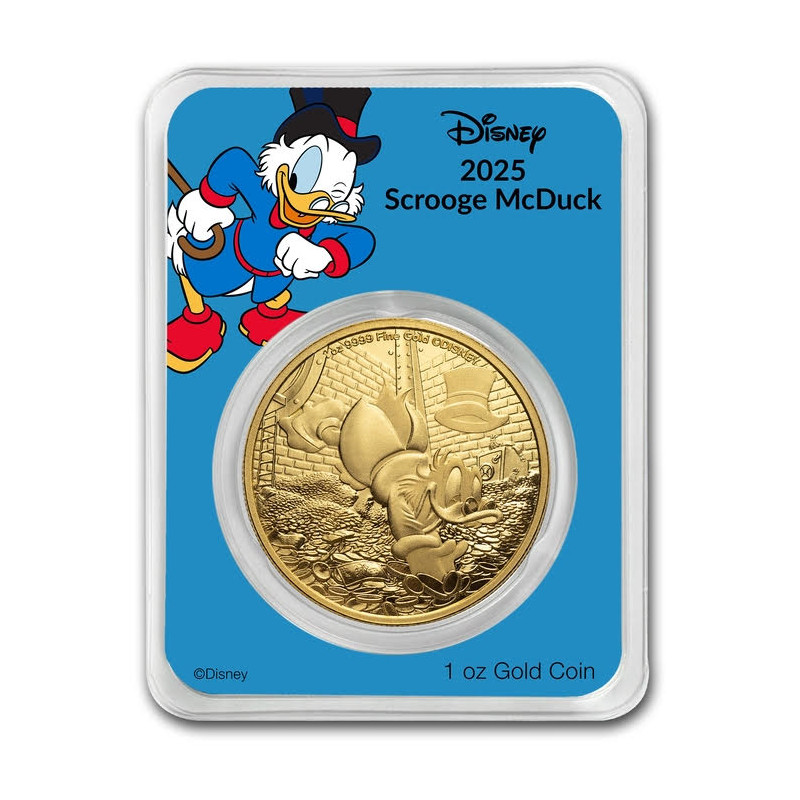 Zlatá minca 1 Oz Disney Scrooge McDuck - Strýček Skrblík 2025