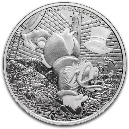 Strieborná minca 1 Oz Disney Scrooge McDuck - Strýček Skrblík 2025