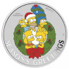 Strieborná minca 1 Oz The Simpsons - Seasons Greetings 2022