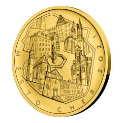 Zlatá minca 1/2 Oz 5000 Kč Mestská pamiatková rezervácia Cheb 2021 standard