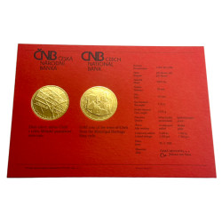 Zlatá minca 1/2 Oz 5000 Kč Mestská pamiatková rezervácia Cheb 2021 standard