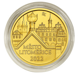 Zlatá minca 5000 Kč 1/2 Oz Mestská pamiatková rezervácia Litoměřice 2022 BK