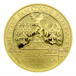 Zlatá minca 5000 Kč 1/2 Oz mesto Litoměřice 2022 BK