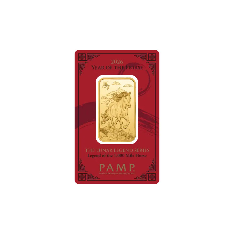 Zlatý zliatok 1 Oz PAMP Lunar série III Year of the Horse 2026