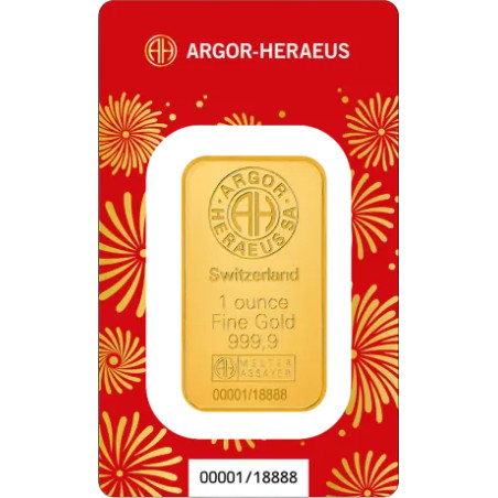 Zlatý zliatok 1 Oz Argor Heraeus Lunar Series III Year of the Horse 2026