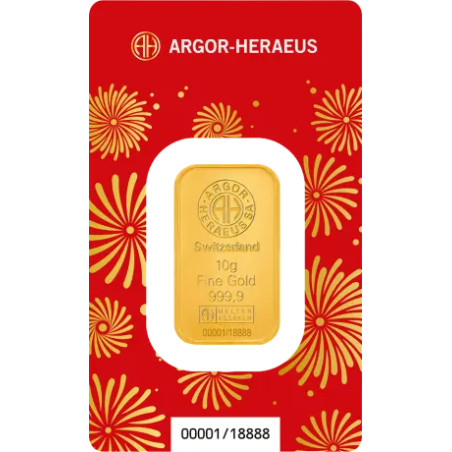 Zlatý zliatok 10 g Argor Heraeus Lunar Series III Year of the Horse 2026