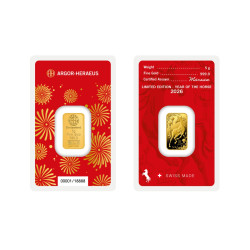 Zlatý zliatok 5 g Argor Heraeus Lunar Series III Year of the Horse 2026