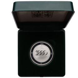 Bimetalová pamätná minca 1 Oz so zlatou inlejou a hologramom k roku 2000 proof