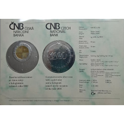 Bimetalová pamätná minca 1 Oz so zlatou inlejou a hologramom k roku 2000 proof