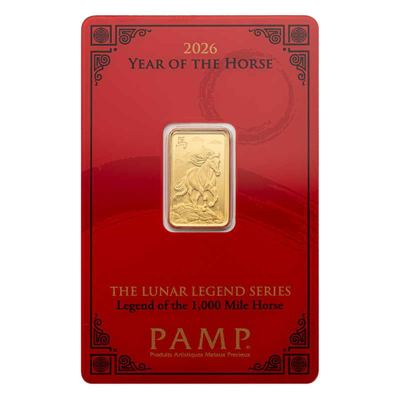 Zlatý zliatok 5 g PAMP Lunar series III Year of the Horse 2026