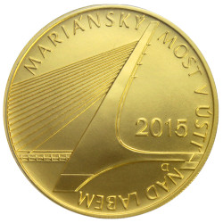 Zlatá minca 1/2 Oz Mariánsky most v Ústí nad Labem 2015 Standard
