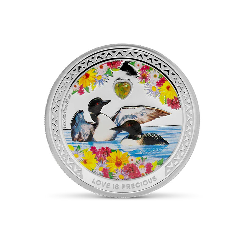 Strieborná minca 1 Oz Love is precious Great Northern Diver 2026