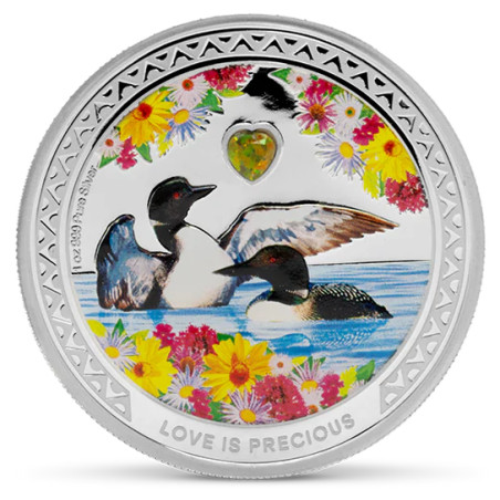 Strieborná minca 1 Oz Love is precious Great Northern Diver 2026