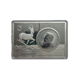 Strieborná minca Krugerrand 50. výročie špeciálnej edície 2017