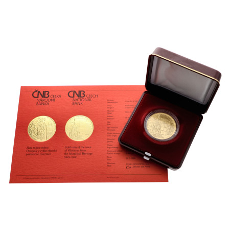Zlatá minca 1/2 Oz 5000 Kč Mestská pamiatková rezervácia Olomouc 2024 Proof
