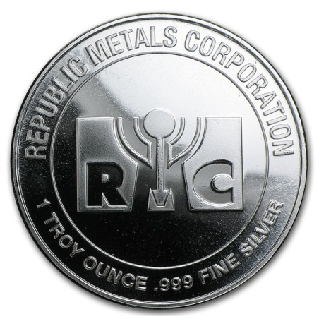 Strieborná medaila 1 Oz Republic Metals Corporation (RMC)