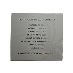 Zlatá minca 5 Oz Red-Back Spider