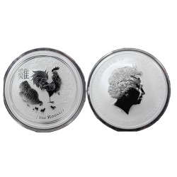 Strieborná minca 2 Oz Lunar Series II Year of the Rooster 2017