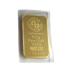Zlatý zliatok 100 g Argor Heraeus bez obalu