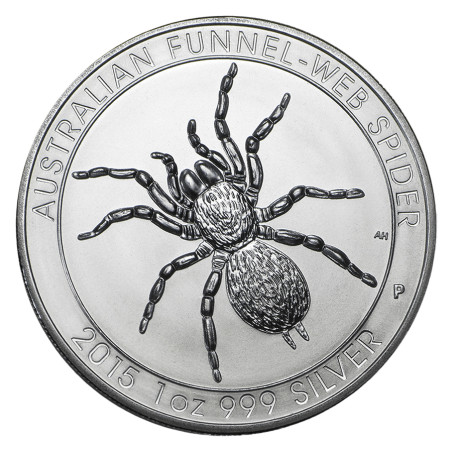 Strieborná minca 1 Oz Australian Funnel-Web Spider 2015