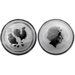 Strieborná minca 10 Oz Lunar Series II Year of the Rooster 2017