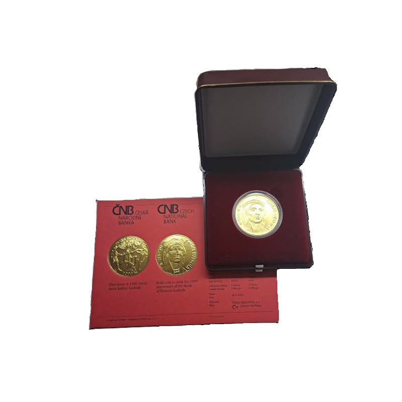 Zlatá minca 1 Oz k 1100. výročiu úmrtia kňažnej Ludmily BK