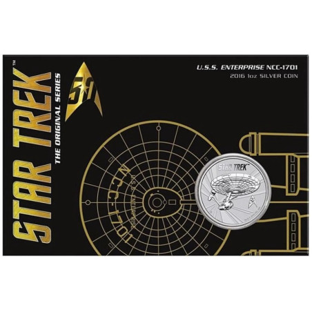 Strieborná minca 1 Oz Star Trek U.S.S. Enterprise 2016