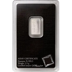 Platinový zliatok 2,5 g Valcambi
