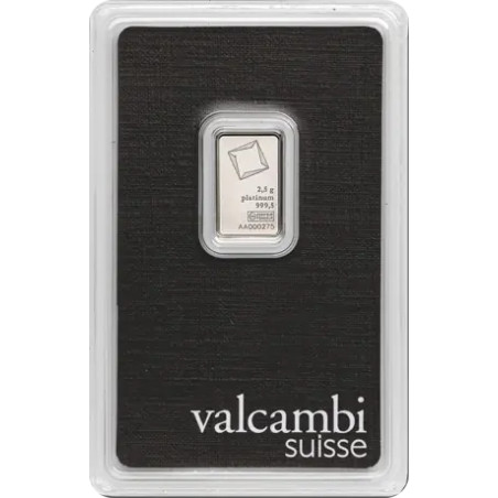 Platinový zliatok 2,5 g Valcambi