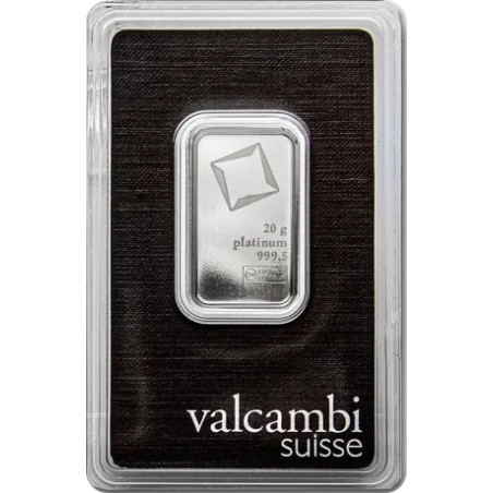 Platinový zliatok 20 g Valcambi