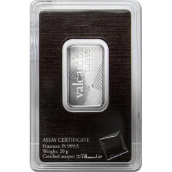 Platinový zliatok 20 g Valcambi